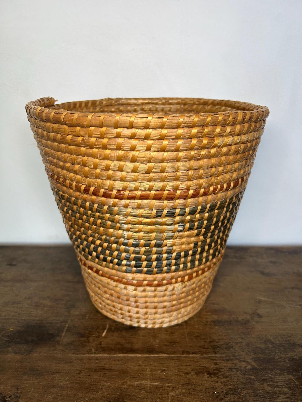 Vintage Wicker Waste Basket | Cottagecore Rustic Prairiecore Farmhouse Style